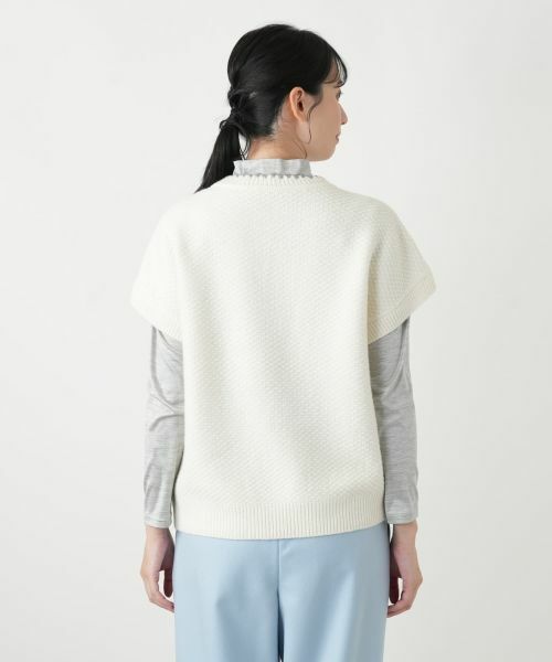 Leilian / レリアン テーラードジャケット | スキッパーニットベスト【Leilian WHITE LABEL】 | 詳細9