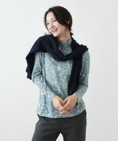 Leilian / レリアン カットソー | ペイズリー柄ハイネックカットソー【Leilian WHITE LABEL】