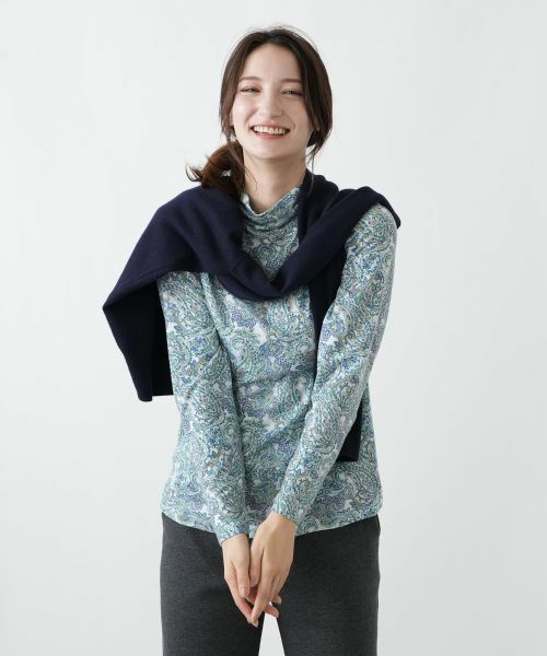 Leilian / レリアン カットソー | ペイズリー柄ハイネックカットソー【Leilian WHITE LABEL】 | 詳細10