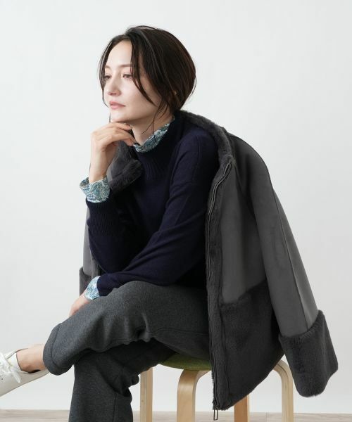 Leilian / レリアン カットソー | ペイズリー柄ハイネックカットソー【Leilian WHITE LABEL】 | 詳細13