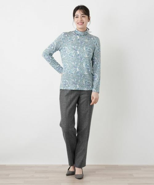 Leilian / レリアン カットソー | ペイズリー柄ハイネックカットソー【Leilian WHITE LABEL】 | 詳細15