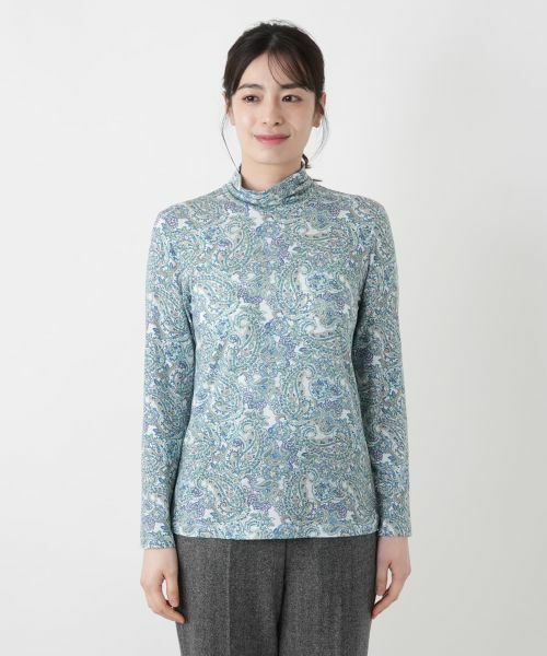 Leilian / レリアン カットソー | ペイズリー柄ハイネックカットソー【Leilian WHITE LABEL】 | 詳細18