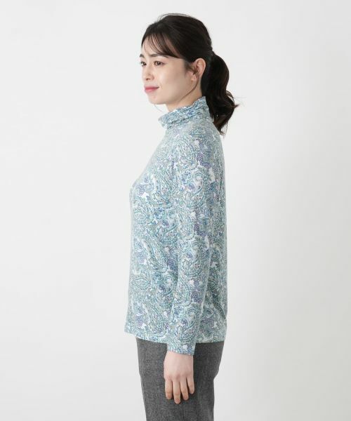 Leilian / レリアン カットソー | ペイズリー柄ハイネックカットソー【Leilian WHITE LABEL】 | 詳細19