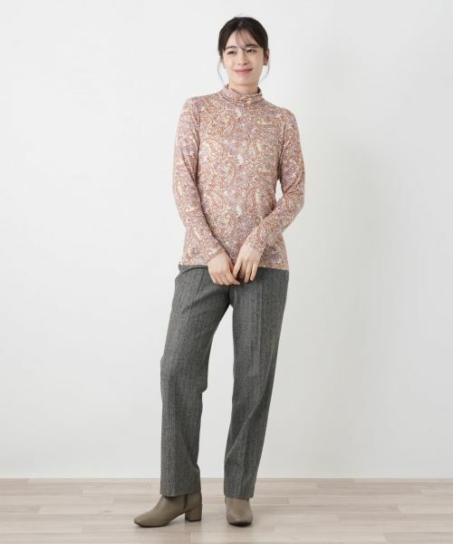 Leilian / レリアン カットソー | ペイズリー柄ハイネックカットソー【Leilian WHITE LABEL】 | 詳細7