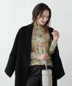 Leilian / レリアン カットソー | 小花柄ハイネックカットソー【Leilian WHITE LABEL】