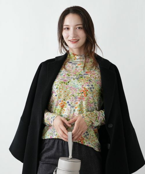 Leilian / レリアン カットソー | 小花柄ハイネックカットソー【Leilian WHITE LABEL】 | 詳細10