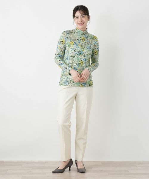 Leilian / レリアン カットソー | 小花柄ハイネックカットソー【Leilian WHITE LABEL】 | 詳細7