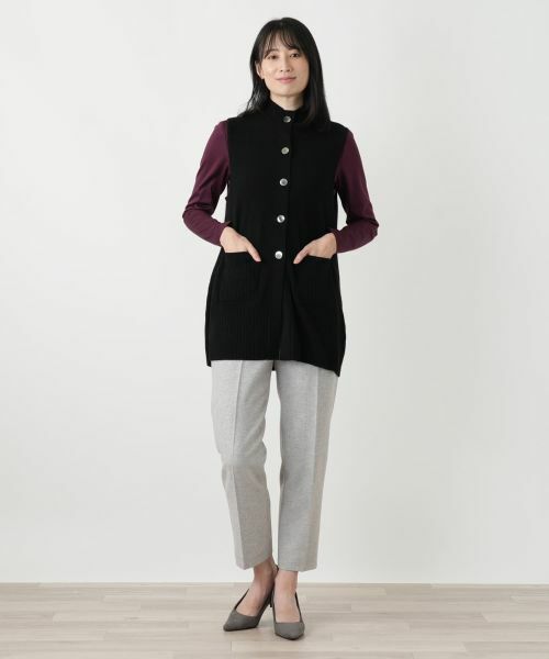 Leilian / レリアン テーラードジャケット | カシミヤニットベスト【Leilian WHITE LABEL】 | 詳細1