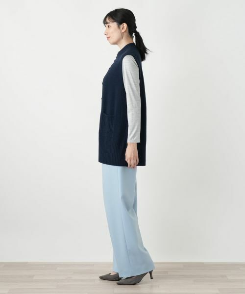 Leilian / レリアン テーラードジャケット | カシミヤニットベスト【Leilian WHITE LABEL】 | 詳細5