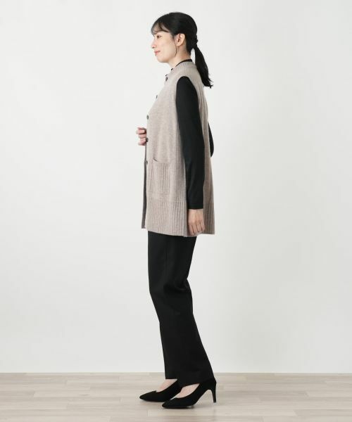 Leilian / レリアン テーラードジャケット | カシミヤニットベスト【Leilian WHITE LABEL】 | 詳細8