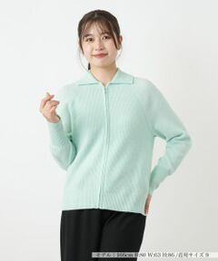 Leilian / レリアン カーディガン・ボレロ | カシミヤジップカーディガン【Leilian WHITE LABEL】