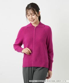 Leilian / レリアン カーディガン・ボレロ | カシミヤジップカーディガン【Leilian WHITE LABEL】