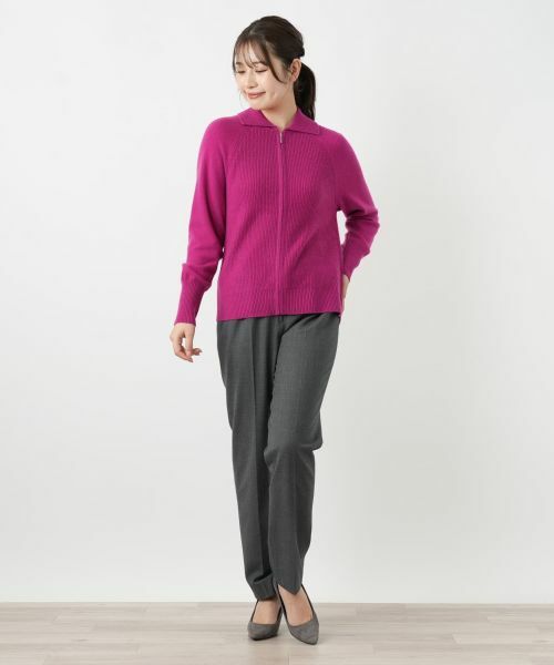 Leilian / レリアン カーディガン・ボレロ | カシミヤジップカーディガン【Leilian WHITE LABEL】 | 詳細1