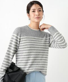 Leilian / レリアン ニット・セーター | カシミヤボーダーニットプルオーバー【Leilian WHITE LABEL】