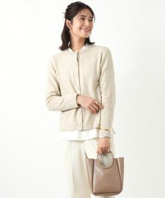 Leilian / レリアン カーディガン・ボレロ | ビジュークルーネックカーディガン【Leilian WHITE LABEL】