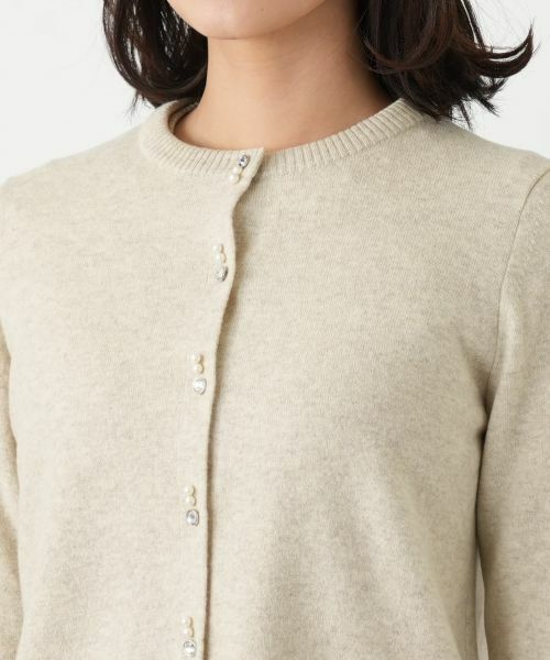 Leilian / レリアン カーディガン・ボレロ | ビジュークルーネックカーディガン【Leilian WHITE LABEL】 | 詳細18