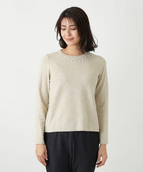 Leilian / レリアン ニット・セーター | ビジュークルーネックニット【Leilian WHITE LABEL】 | 詳細15