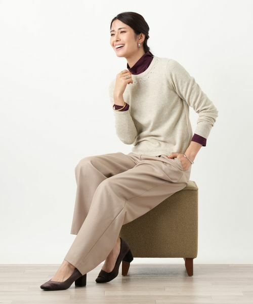 Leilian / レリアン ニット・セーター | ビジュークルーネックニット【Leilian WHITE LABEL】 | 詳細9
