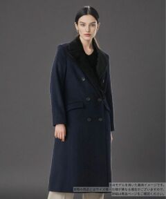 Leilian / レリアン その他アウター | フェイクファー切替ダブルブレストコート