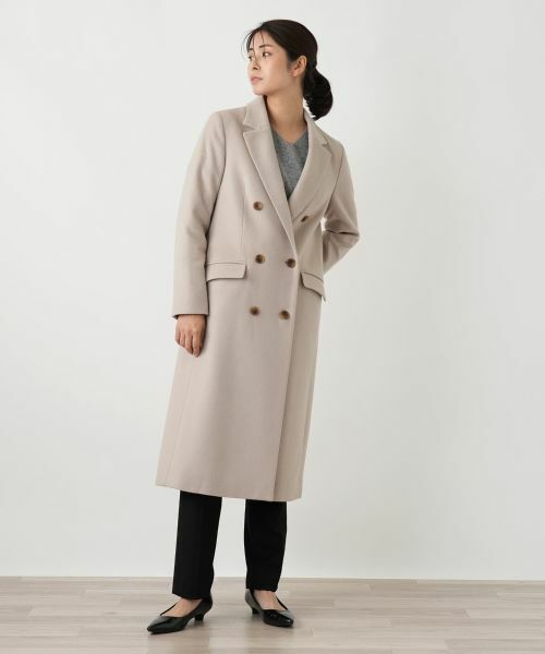 Leilian / レリアン その他アウター | フェイクファー切替ダブルブレストコート | 詳細10