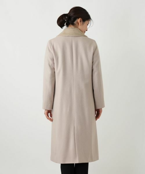 Leilian / レリアン その他アウター | フェイクファー切替ダブルブレストコート | 詳細13