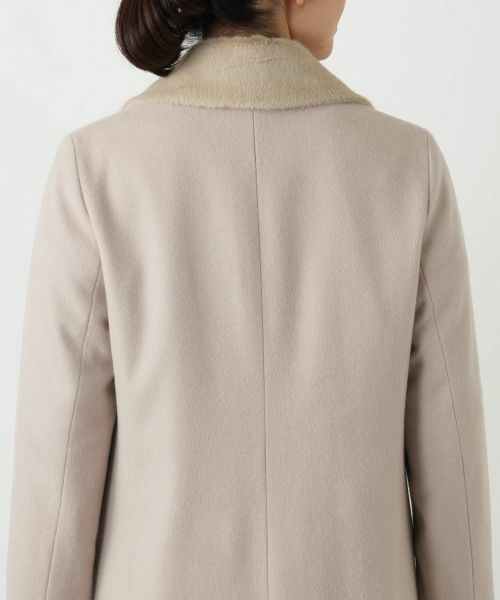 Leilian / レリアン その他アウター | フェイクファー切替ダブルブレストコート | 詳細15