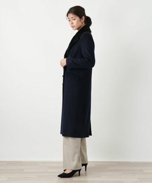 Leilian / レリアン その他アウター | フェイクファー切替ダブルブレストコート | 詳細2