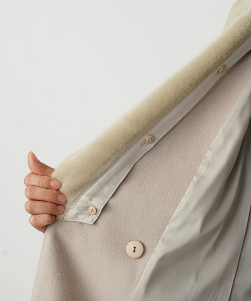Leilian / レリアン その他アウター | フェイクファー切替ダブルブレストコート | 詳細20