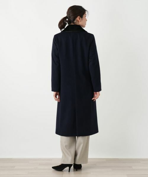 Leilian / レリアン その他アウター | フェイクファー切替ダブルブレストコート | 詳細3