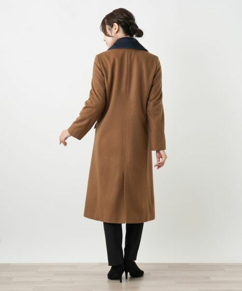 Leilian / レリアン その他アウター | フェイクファー切替ダブルブレストコート | 詳細6