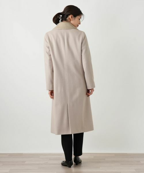 Leilian / レリアン その他アウター | フェイクファー切替ダブルブレストコート | 詳細9