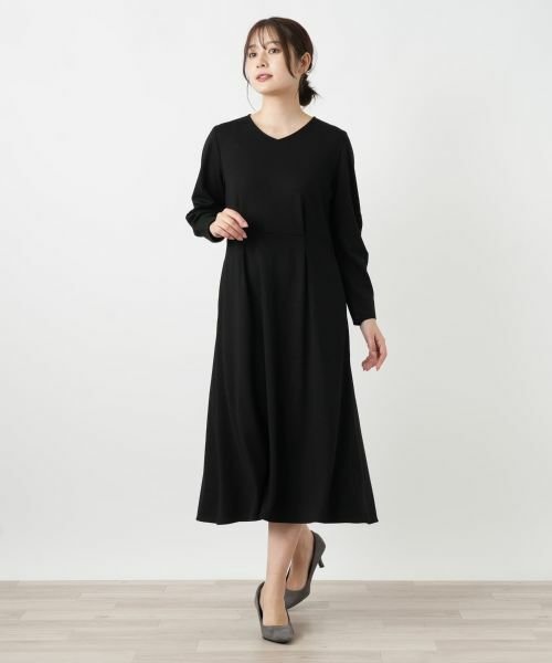 Leilian / レリアン ドレス | Vネックフレアワンピース | 詳細1