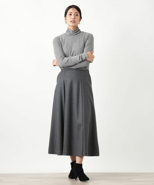 Leilian / レリアン カットソー | 袖口ラメチュールタートルネックプルオーバー【Leilian WHITE LABEL】 | 詳細1