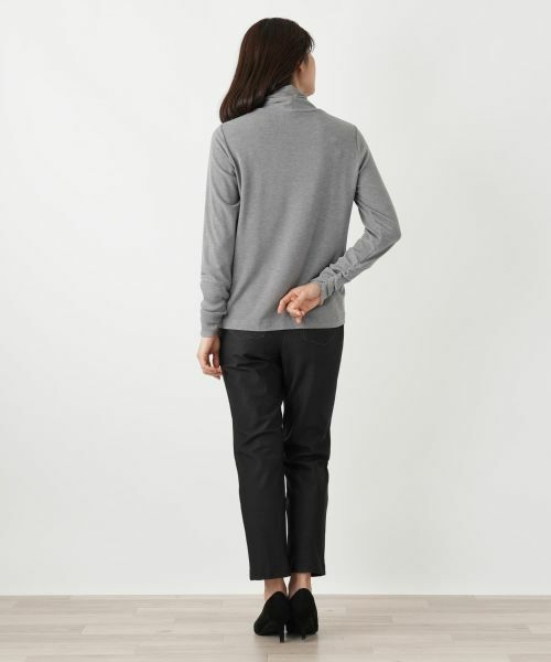 Leilian / レリアン カットソー | 袖口ラメチュールタートルネックプルオーバー【Leilian WHITE LABEL】 | 詳細10