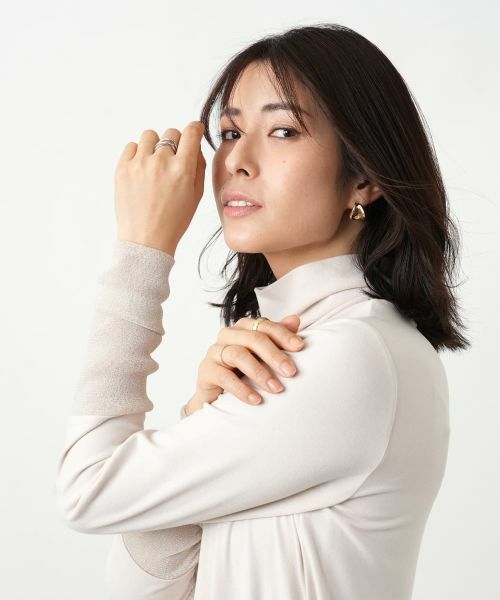 Leilian / レリアン カットソー | 袖口ラメチュールタートルネックプルオーバー【Leilian WHITE LABEL】 | 詳細12