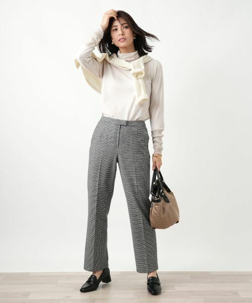 Leilian / レリアン カットソー | 袖口ラメチュールタートルネックプルオーバー【Leilian WHITE LABEL】 | 詳細13