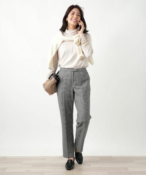 Leilian / レリアン カットソー | 袖口ラメチュールタートルネックプルオーバー【Leilian WHITE LABEL】 | 詳細14