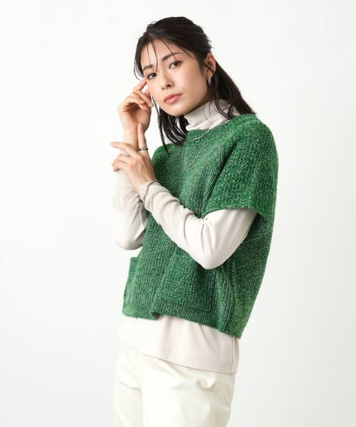 Leilian / レリアン カットソー | 袖口ラメチュールタートルネックプルオーバー【Leilian WHITE LABEL】 | 詳細15
