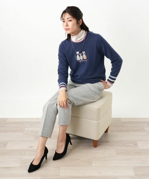 Leilian / レリアン カットソー | 袖口ラメチュールタートルネックプルオーバー【Leilian WHITE LABEL】 | 詳細18