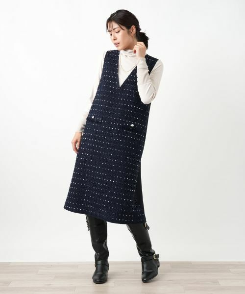 Leilian / レリアン カットソー | 袖口ラメチュールタートルネックプルオーバー【Leilian WHITE LABEL】 | 詳細21