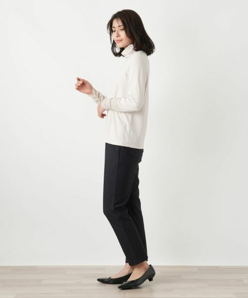 Leilian / レリアン カットソー | 袖口ラメチュールタートルネックプルオーバー【Leilian WHITE LABEL】 | 詳細27