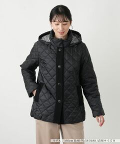 Leilian / レリアン その他アウター | キルティング切替フーデッドコート【Leilian WHITE LABEL】