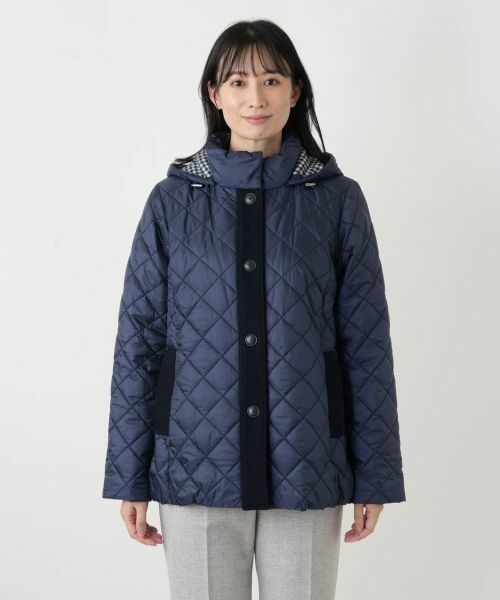 Leilian / レリアン その他アウター | キルティング切替フーデッドコート【Leilian WHITE LABEL】 | 詳細8