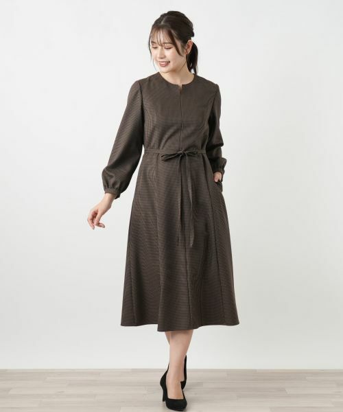 Leilian / レリアン ドレス | チェックスキッパーワンピース【Leilian WHITE LABEL】 | 詳細1