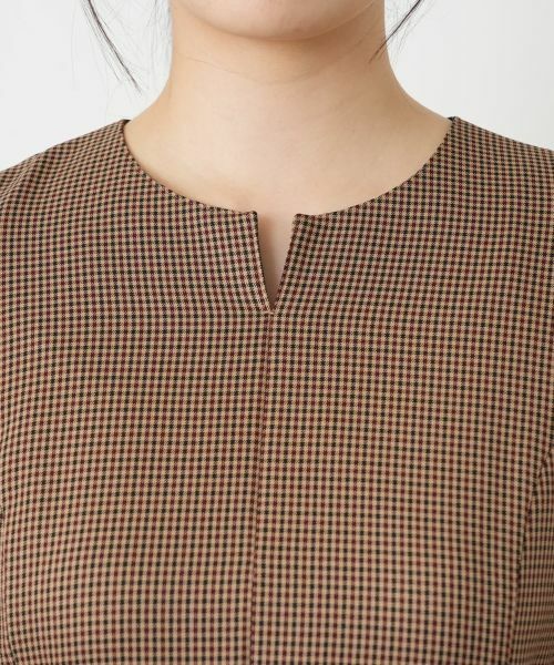Leilian / レリアン ドレス | チェックスキッパーワンピース【Leilian WHITE LABEL】 | 詳細10