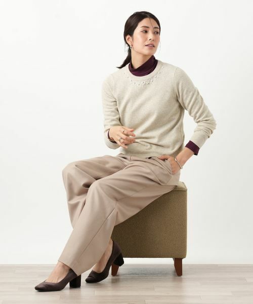 Leilian / レリアン その他パンツ | ストレッチワイドパンツ【Leilian WHITE LABEL】 | 詳細10