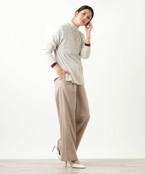 Leilian / レリアン その他パンツ | ストレッチワイドパンツ【Leilian WHITE LABEL】 | 詳細4