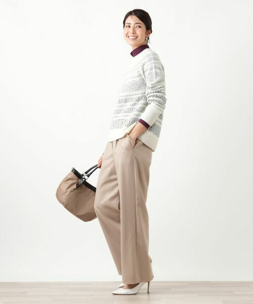 Leilian / レリアン その他パンツ | ストレッチワイドパンツ【Leilian WHITE LABEL】 | 詳細6