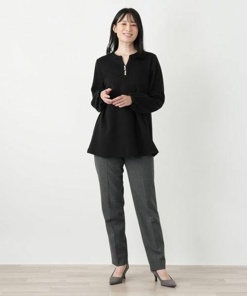 Leilian / レリアン シャツ・ブラウス | スキッパーチュニックブラウス【Leilian WHITE LABEL】 | 詳細1