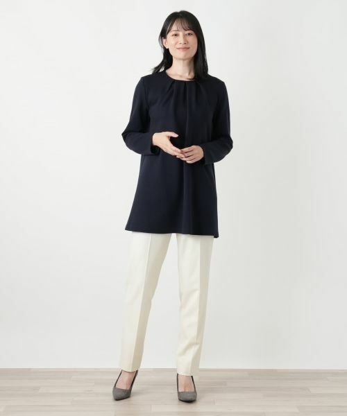 Leilian / レリアン シャツ・ブラウス | ストレッチチュニックブラウス【Leilian WHITE LABEL】 | 詳細1